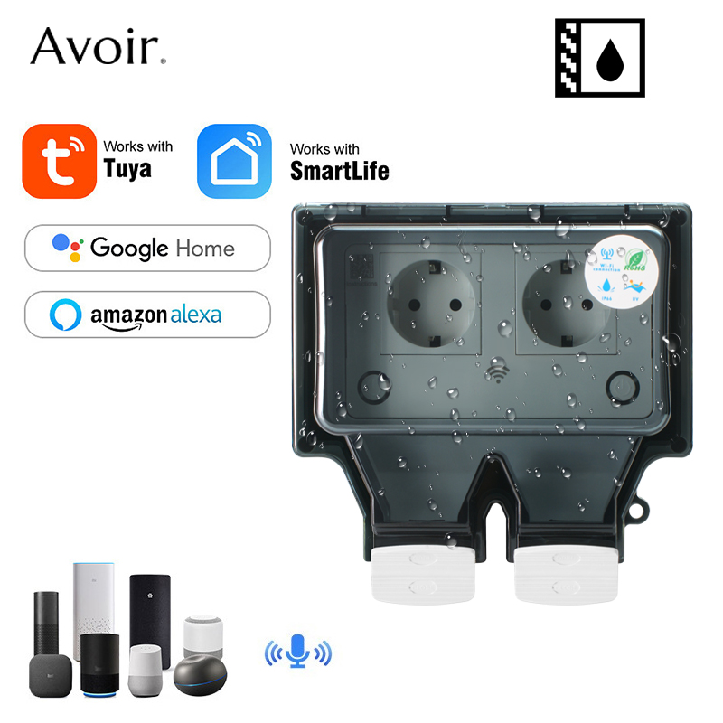 Smart Plug Outdoor Waterproof - Avoir Tuya Soket Listrik Dinding Ip66