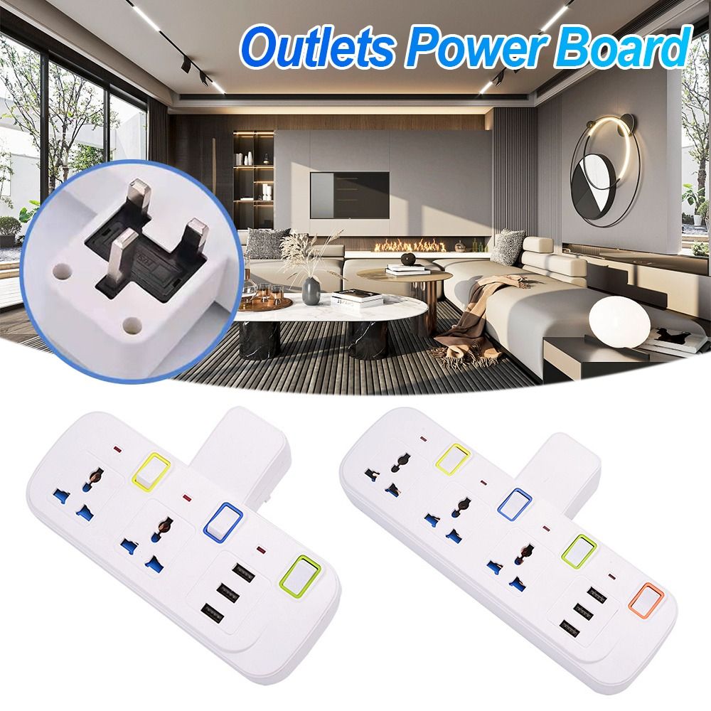 Smart Power Strip 4 Outlet Usb - Power Strip adaptor USB pintar, pelindung