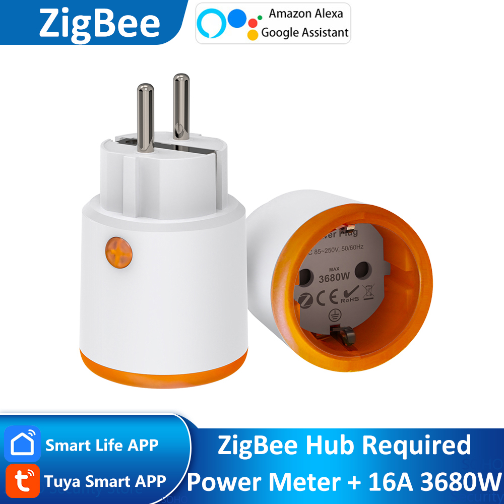 Smart Plug Zigbee 16A - Soket colokan pemantauan energi rumah pintar