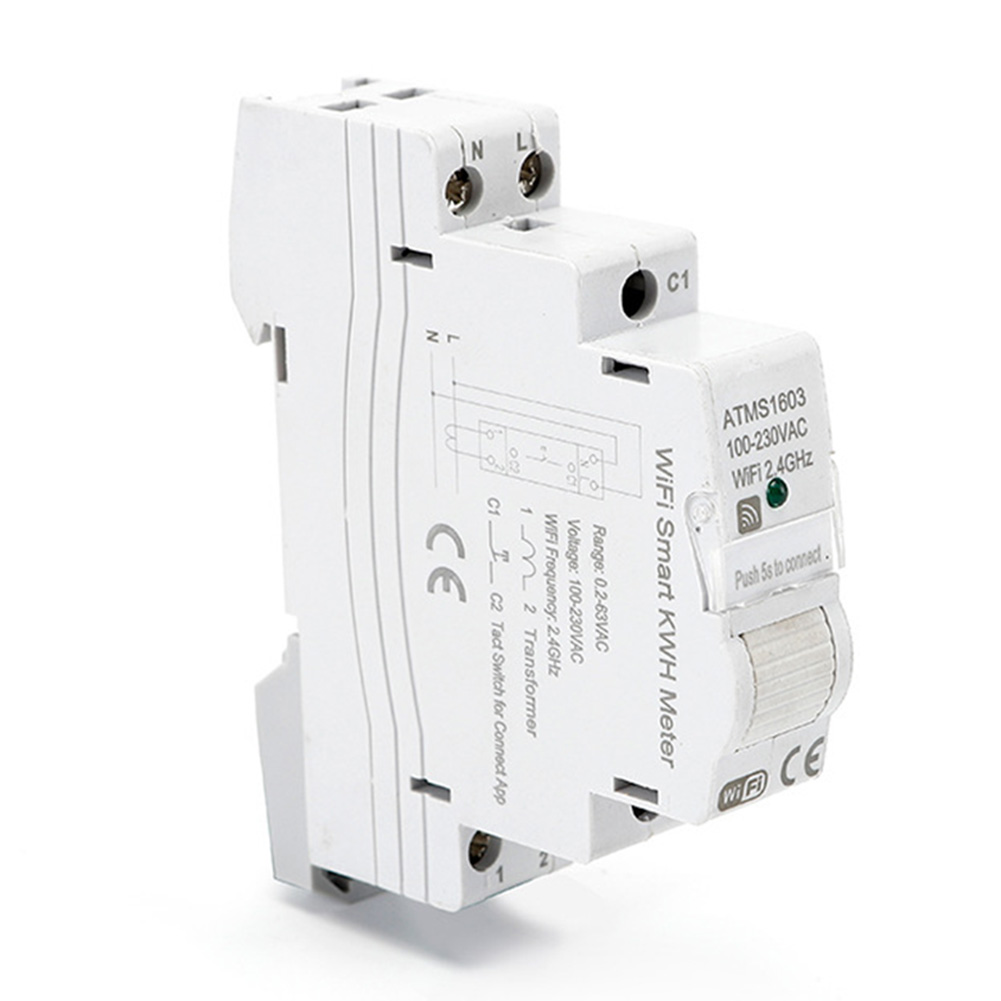 Energy Meter Din Rail Wifi - A72Z 1 PCS ATMS1603 Tuya Meter