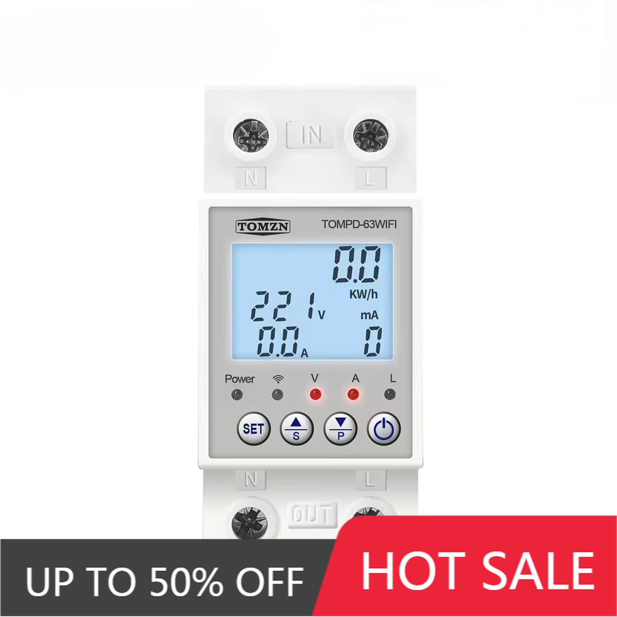 Energy Meter Din Rail Wifi - TUYA Smartlife Din Rail Smart MCB