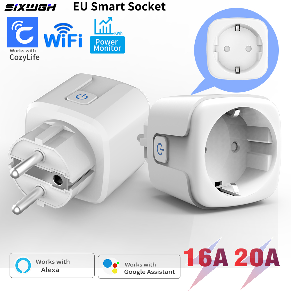 Smart Socket With Timer Countdown - Soket Pintar WiFi 20A/16A EU FR