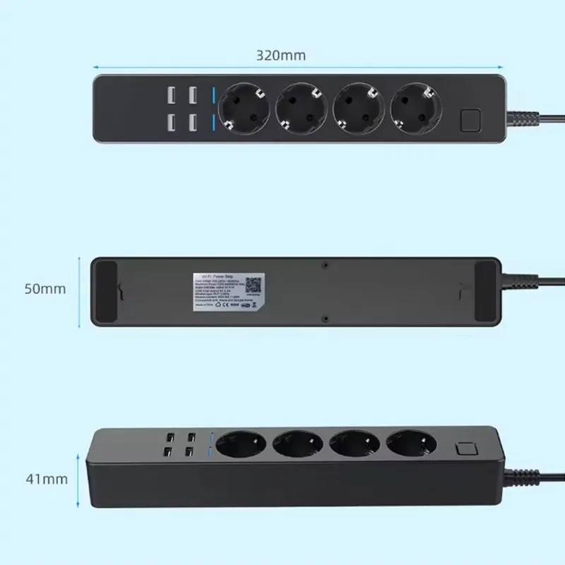 Smart Power Strip 4 Outlet Usb - Stop Kontak Pintar dengan Wifi, 4