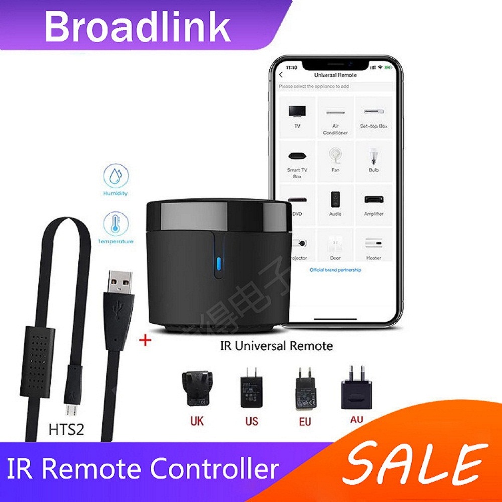 Smart Plug Mini Alexa Google - Broadlink RM4mini + HTS2 EU/UK/US/AU PLUG
