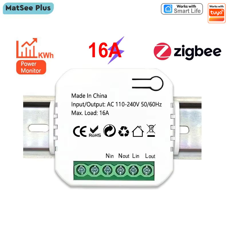 Smart Plug Zigbee 16A - Tuya Smart ZigBee Meteran Energi Listrik