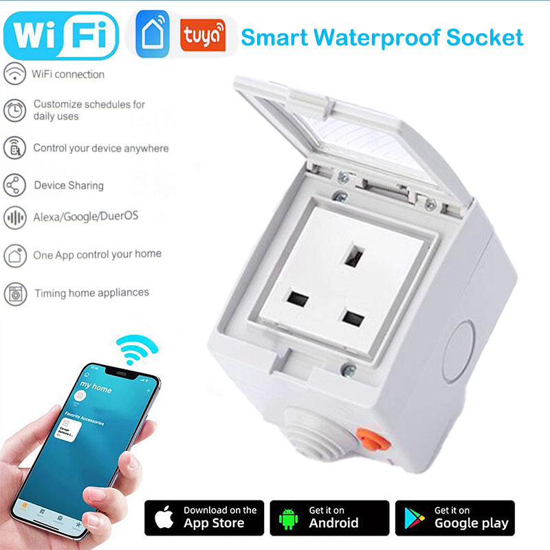 Smart Socket 16A Tuya App - Tuya 16A Fr ,EU,UK,US WiFi soket