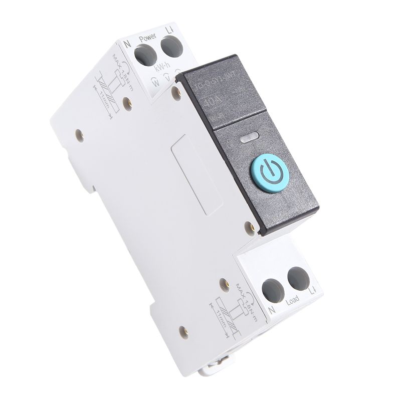 Energy Meter Din Rail Wifi - L68A 40A Tuya, Pengukur Energi Cerdas