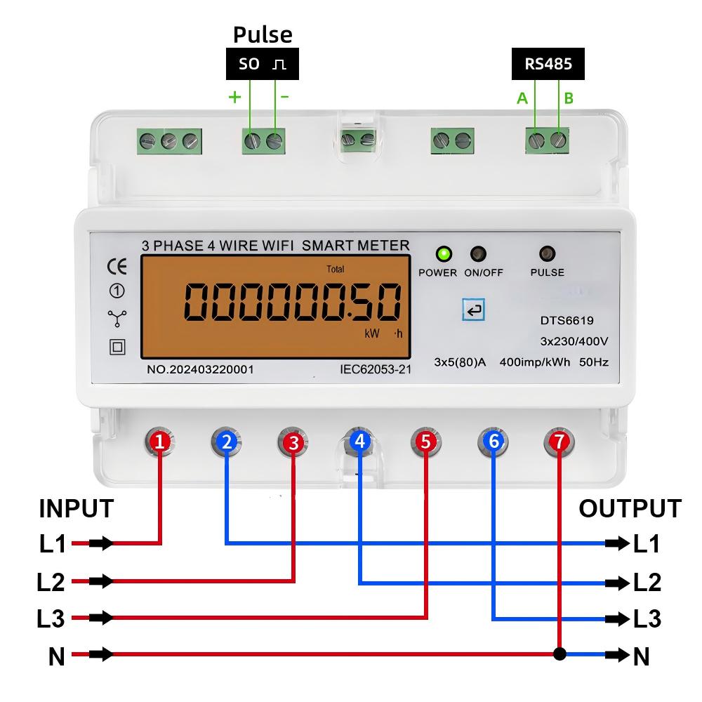 Meteran Energi Cerdas WiFi 3 F - Energy Meter Din Rail Wifi ulasan dan harga