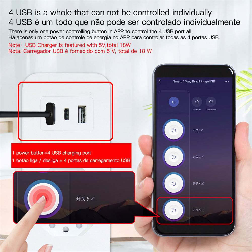 WiFi Brasil pelindung lonjakan - Smart Plug Surge Protector ulasan dan harga