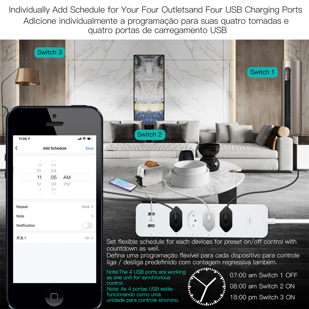 WiFi Brasil pelindung lonjakan - Smart Plug Surge Protector ulasan dan harga
