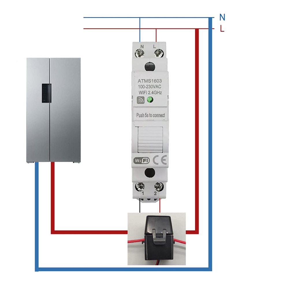 A72Z 1 PCS ATMS1603 Tuya Meter - Energy Meter Din Rail Wifi ulasan dan harga