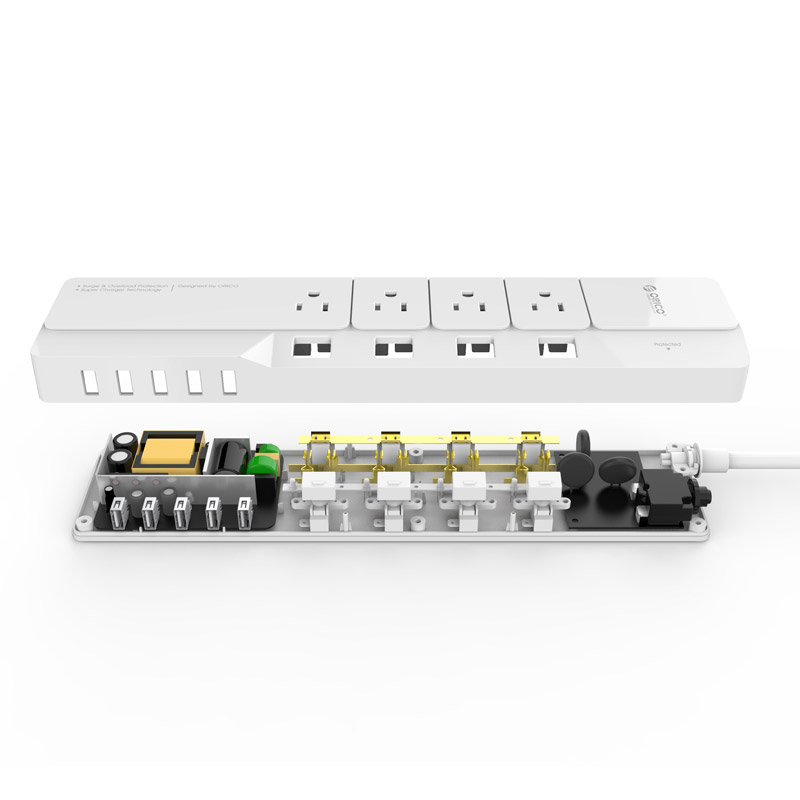 ORICO 4AC Outlet 5 Strip Daya  - Smart Power Strip 4 Outlet Usb ulasan dan harga