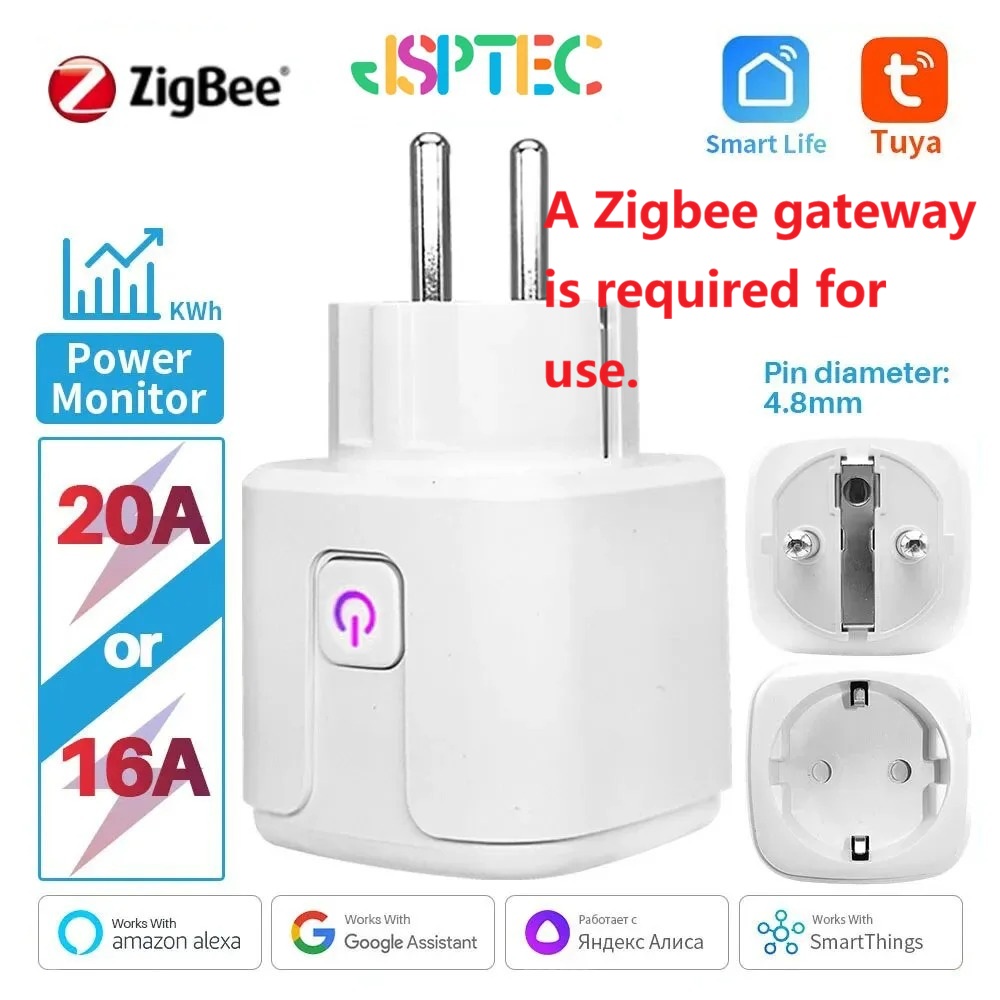Tuya Smart Plug Zigbee EU 16A/ - Smart Plug Zigbee 16A ulasan dan harga