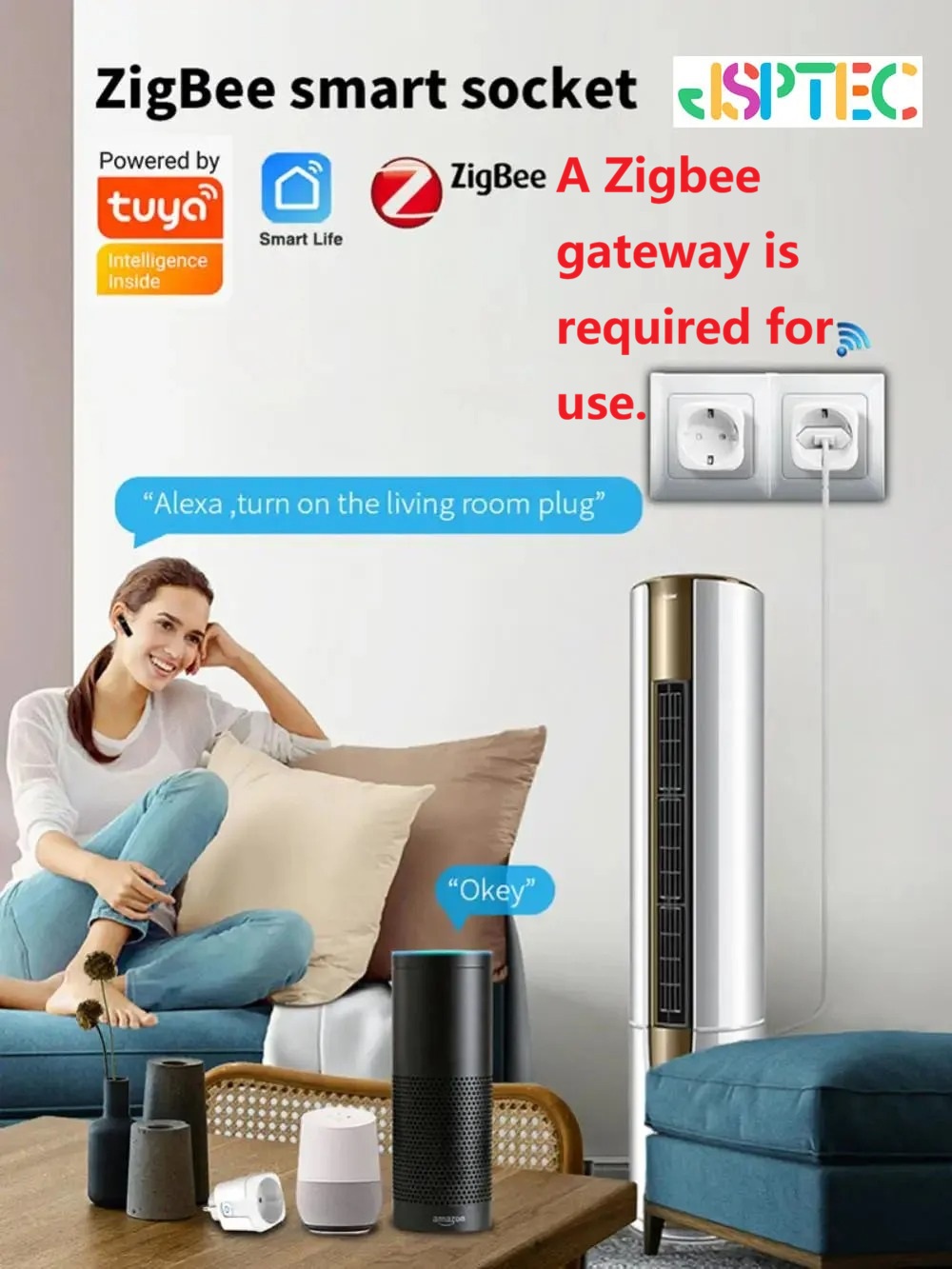 Tuya Smart Plug Zigbee EU 16A/ - Smart Plug Zigbee 16A ulasan dan harga