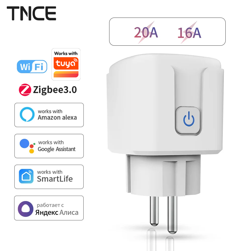 TNCE Tuya WiFi/Zigbee 16A/20A  - Smart Plug Energy Monitoring Wifi ulasan dan harga