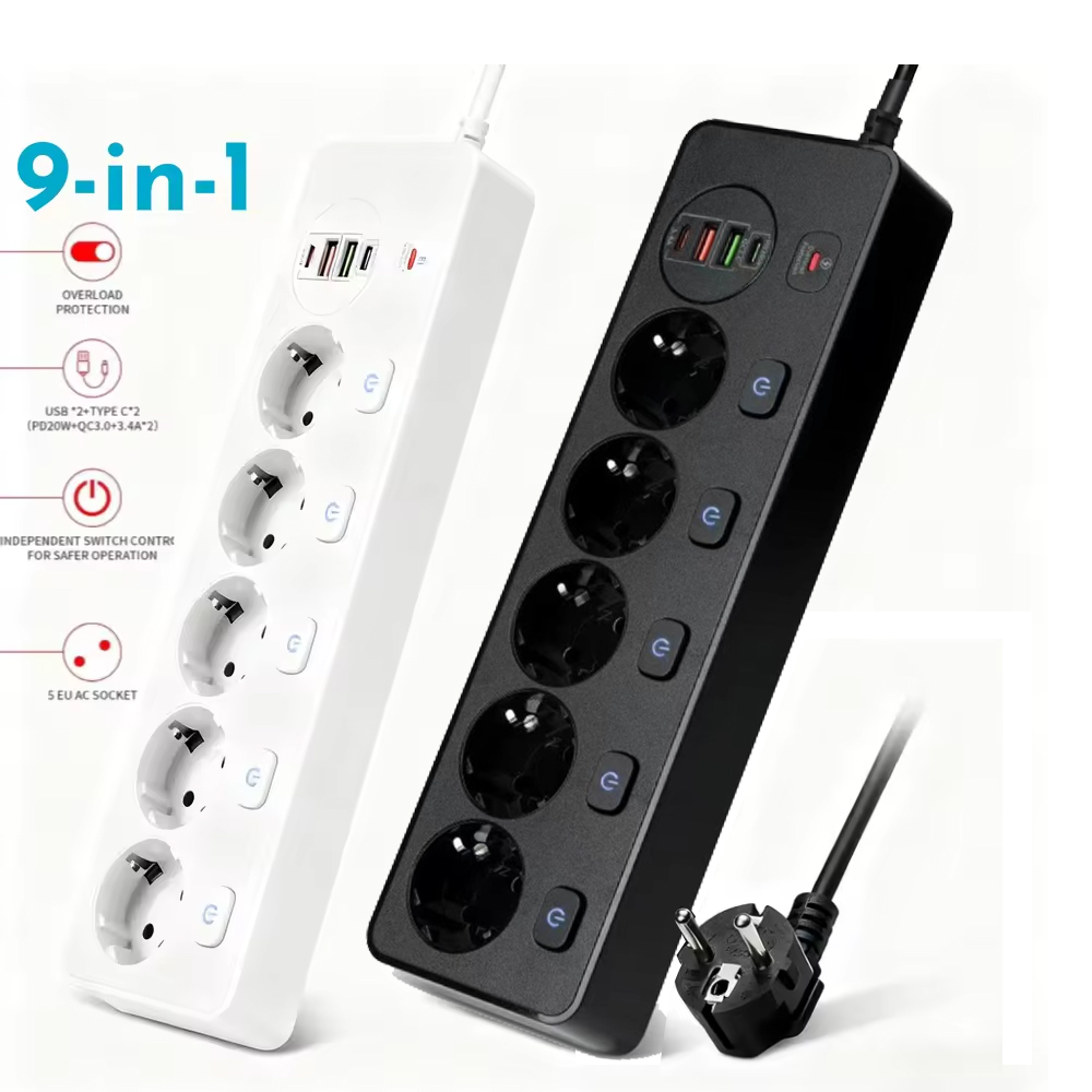 Stop Kontak Listrik Pintar EU  - Smart Power Strip 4 Outlet Usb ulasan dan harga