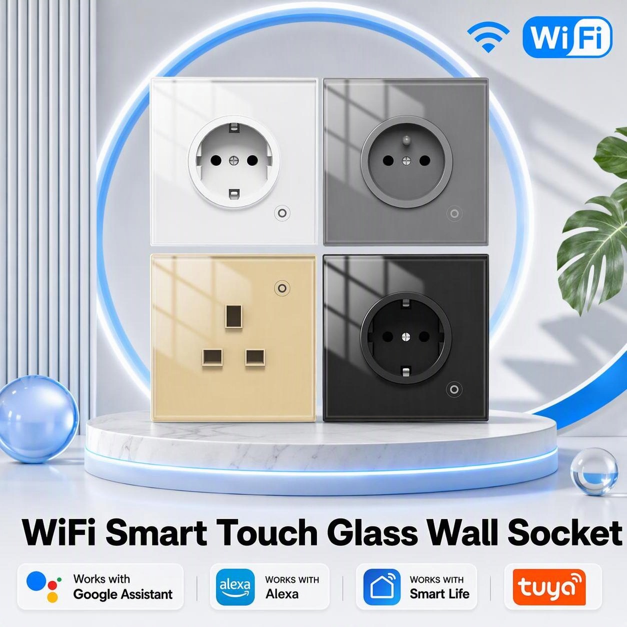 Stop Kontak Dinding Pintar WiF - Smart Socket 16A Tuya App ulasan dan harga