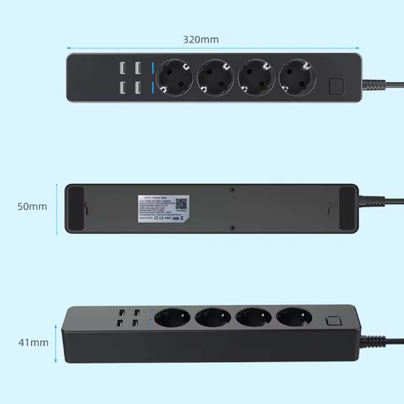 Strip Daya Pintar WIFI 4 Stopk - Smart Power Strip 4 Outlet Usb ulasan dan harga