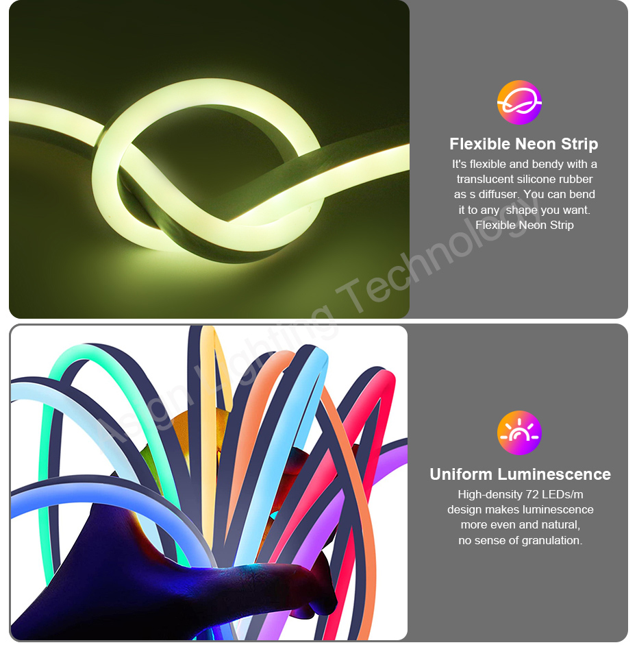 Strip LED Neon RGB 220V dengan - Smart Plug Outdoor Waterproof ulasan dan harga