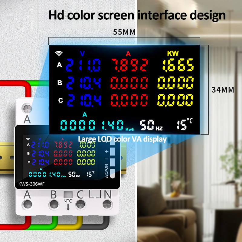 TUYA Wifi Meteran Energi Daya  - Energy Meter Din Rail Wifi ulasan dan harga