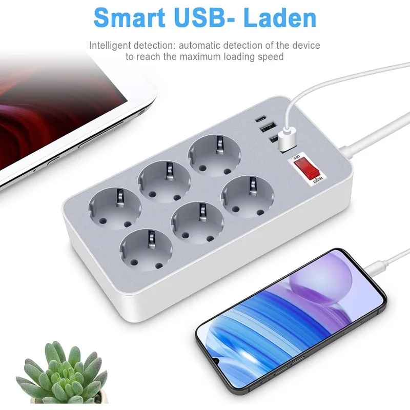 Stopkontak 10 in 1 dengan colo - Smart Power Strip 4 Outlet Usb ulasan dan harga