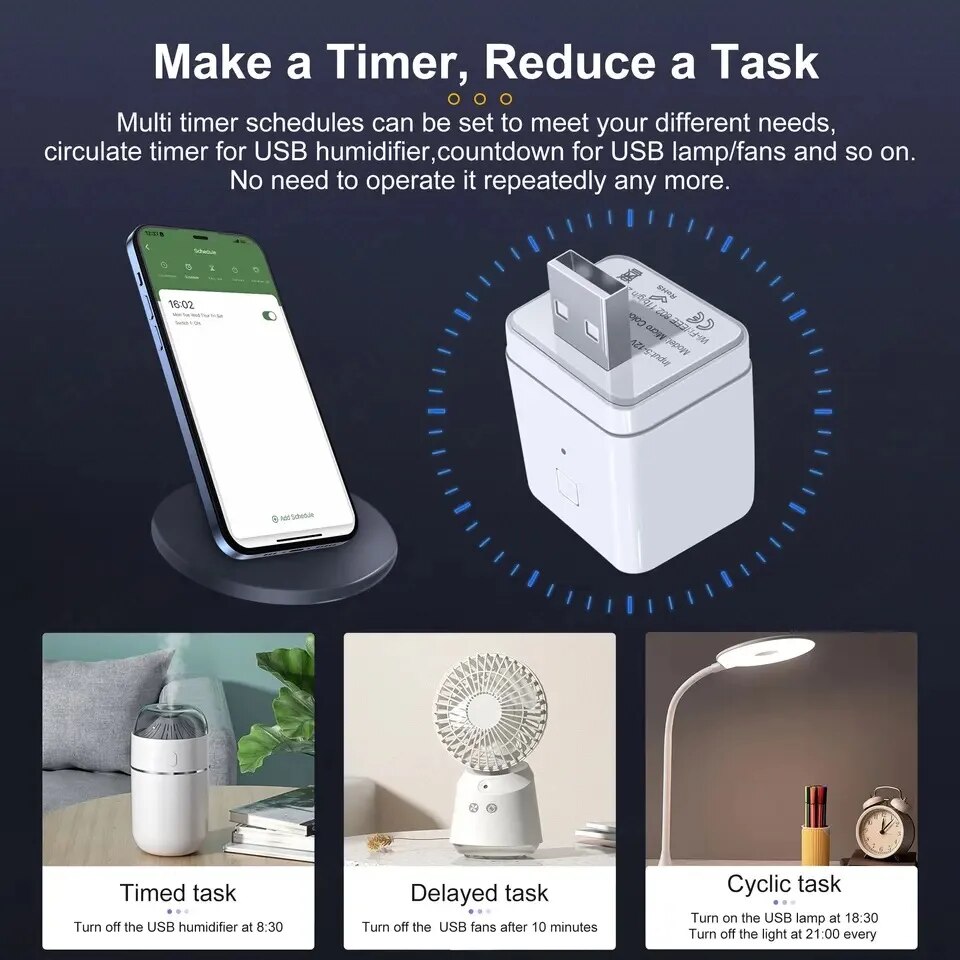 Adaptor WiFi Tuya Micro USB 5V - Smart Plug Mini Alexa Google ulasan dan harga