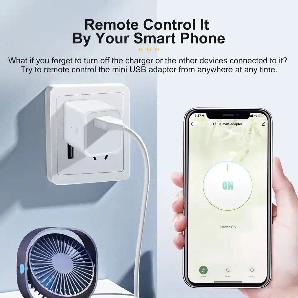 Adaptor USB Cerdas 5V, Adaptor - Smart Plug Energy Monitoring Wifi ulasan dan harga