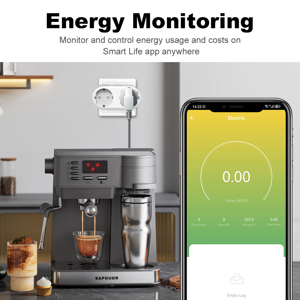 Manhot Soket Pintar WIFI 2in1, - Smart Socket 16A Tuya App ulasan dan harga