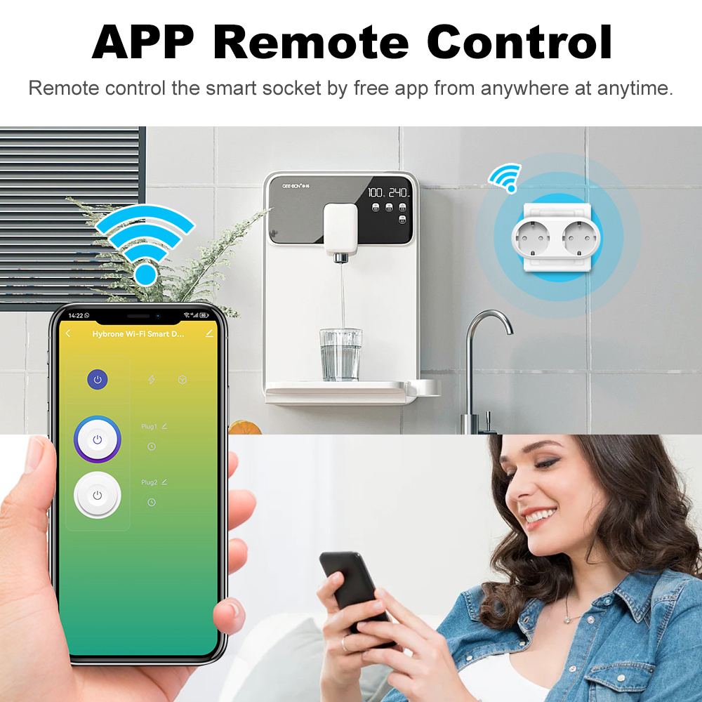 Manhot Soket Pintar WIFI 2in1, - Smart Socket 16A Tuya App ulasan dan harga