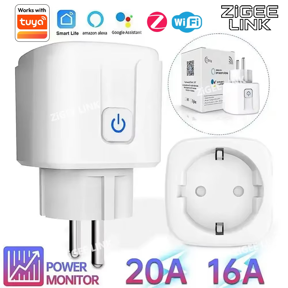 WiFi Smart Plug EU 16/20A Soke - Smart Socket 16A Tuya App ulasan dan harga