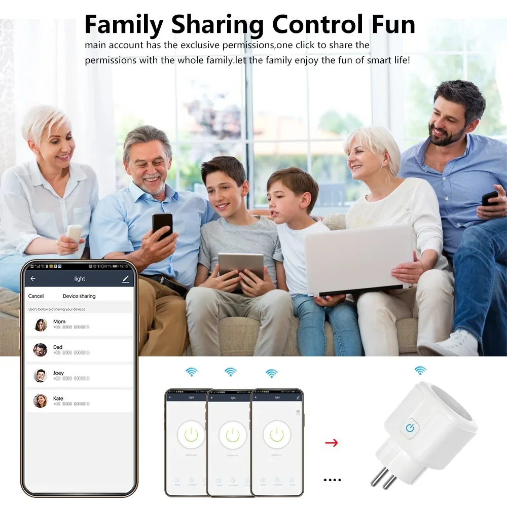 WiFi Smart Plug EU 16/20A Soke - Smart Socket 16A Tuya App ulasan dan harga
