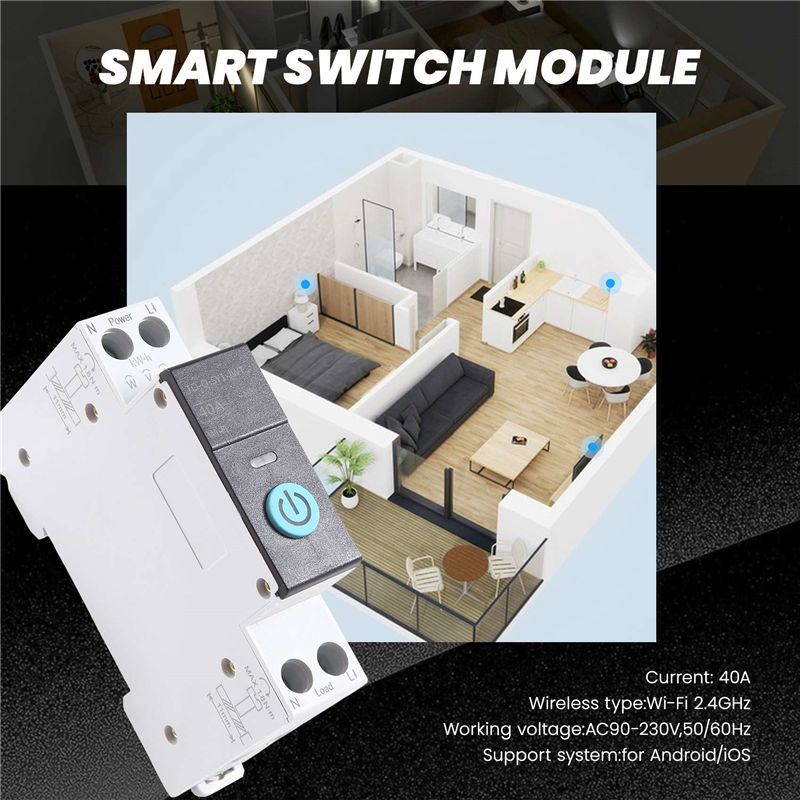 L68A 40A Tuya, Pengukur Energi - Energy Meter Din Rail Wifi ulasan dan harga